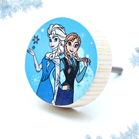 Handmade Pine Wood Frozen Themed Knob for Kids Furniture